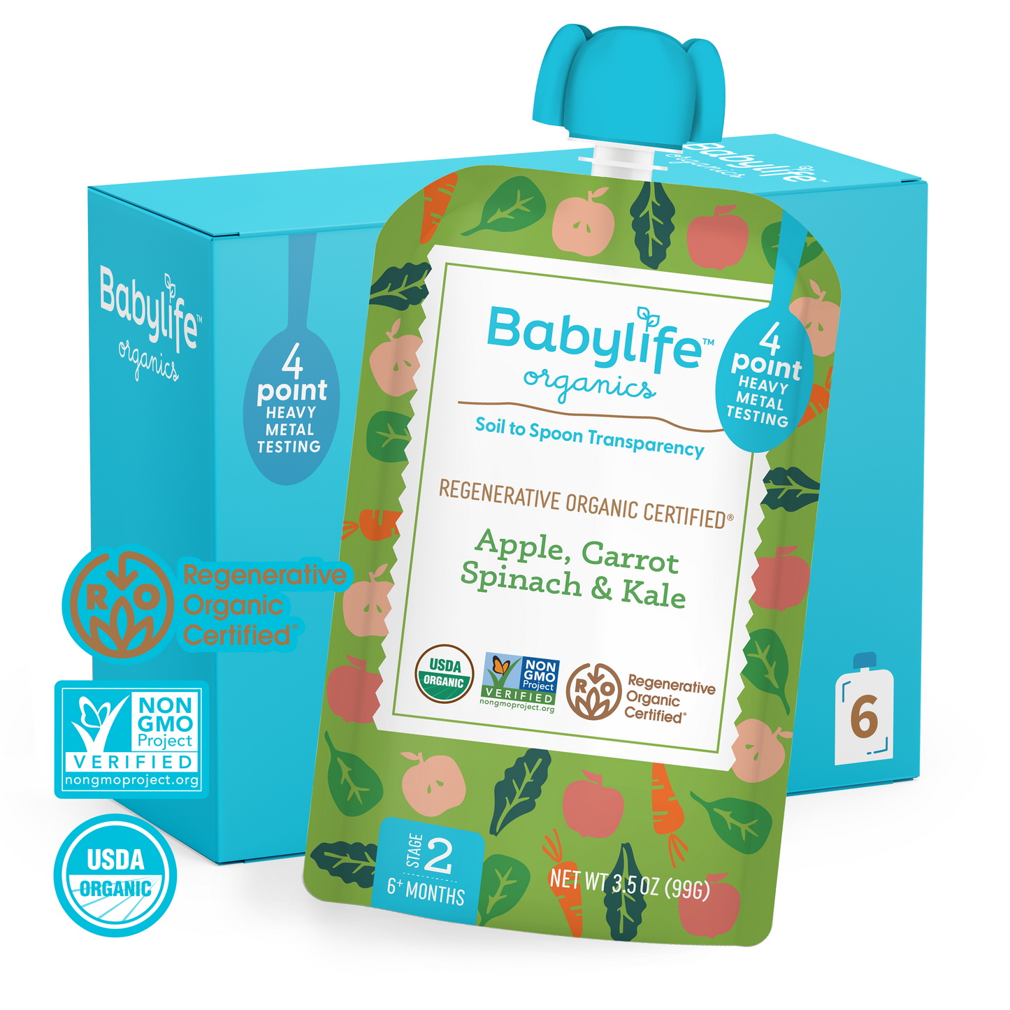 Apple, Carrot, Spinach & Kale