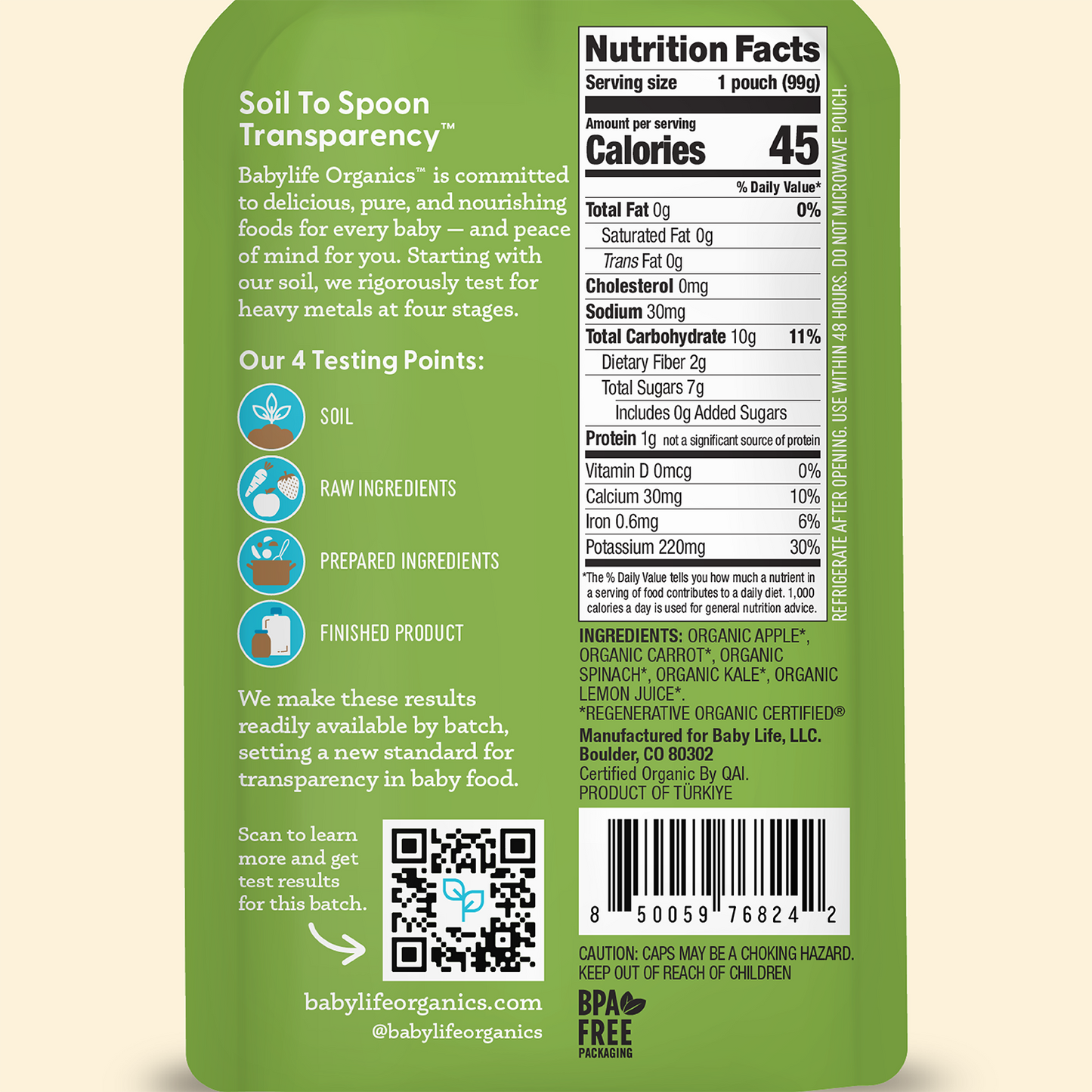 Apple, Carrot, Spinach & Kale