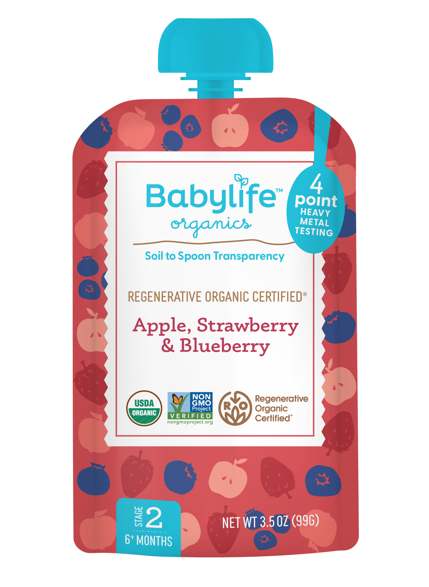 Apple, Strawberry & Blueberry