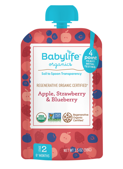 Apple, Strawberry & Blueberry