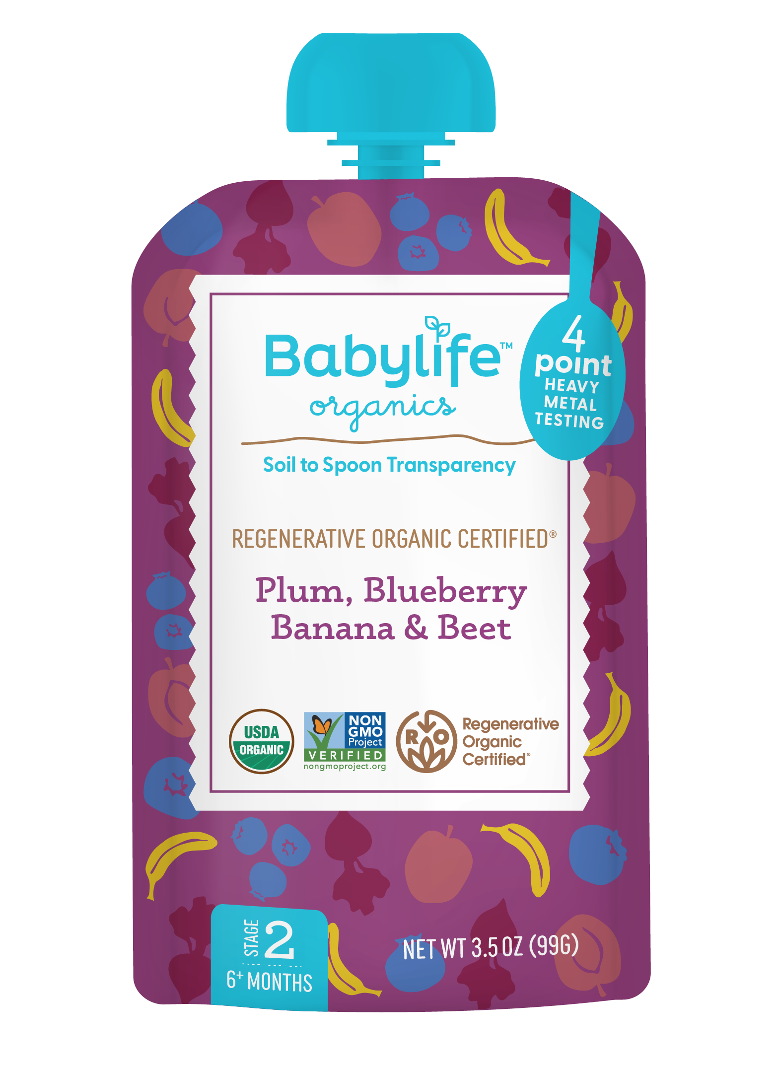 Plum, Blueberry, Banana & Beet