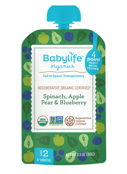 Spinach, Apple, Pear & Blueberry