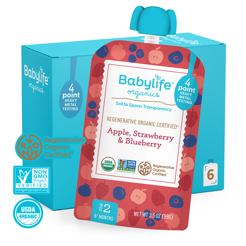 Apple, Strawberry & Blueberry