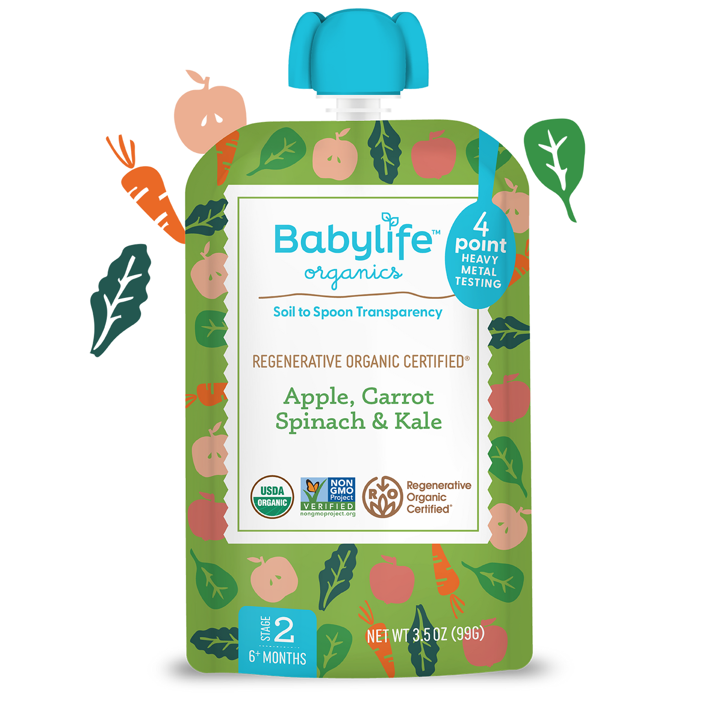Apple, Carrot, Spinach & Kale