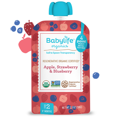 Apple, Strawberry & Blueberry