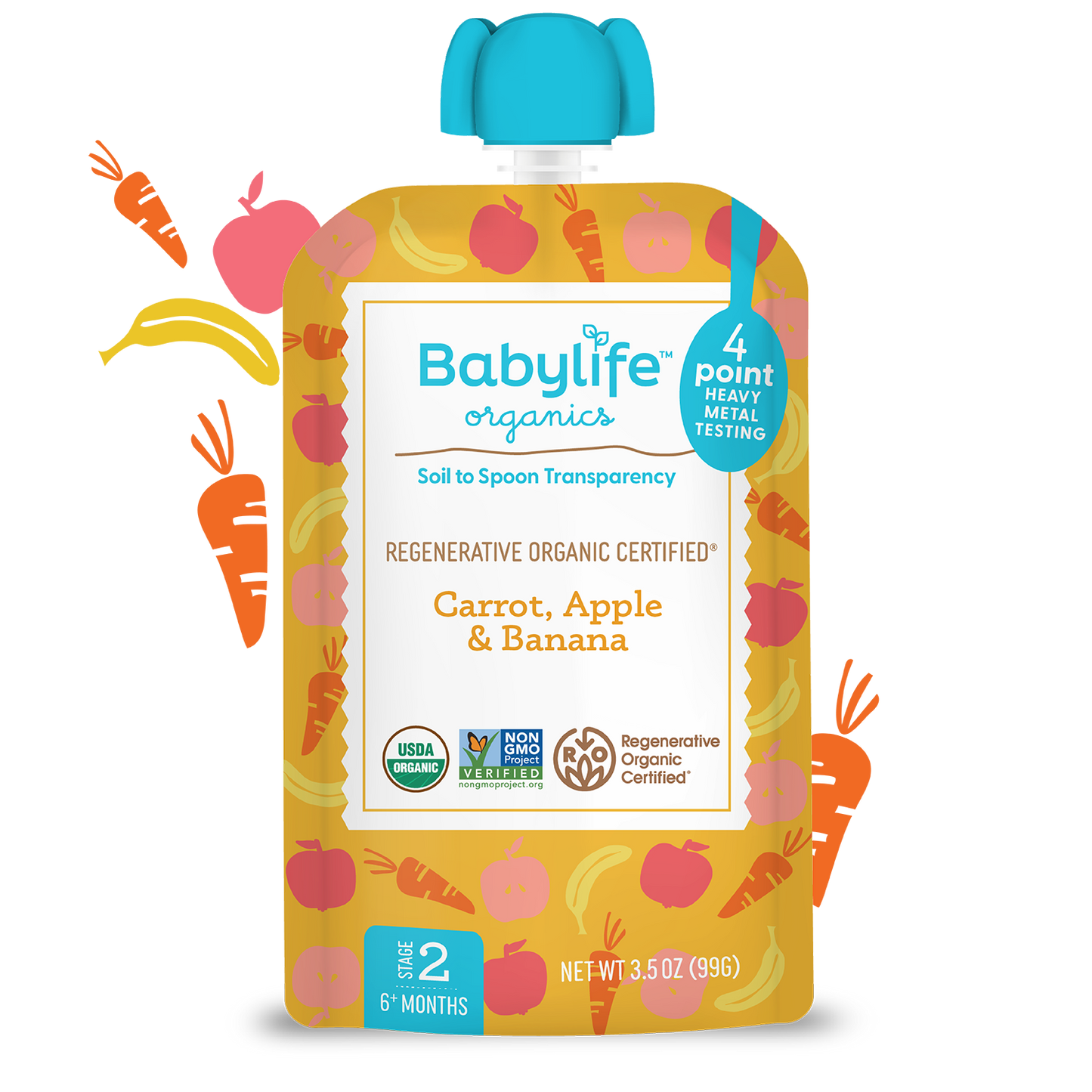 Carrot, Apple & Banana