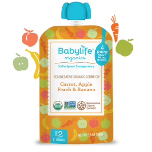 Carrot, Apple, Peach & Banana