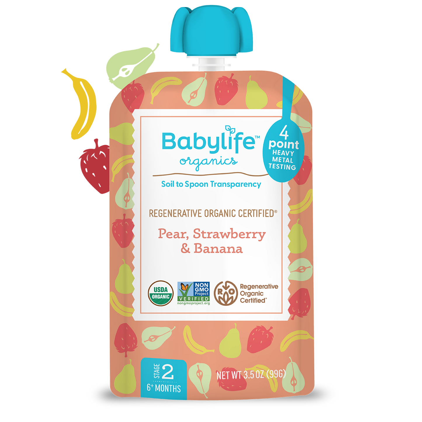 Pear, Strawberry & Banana