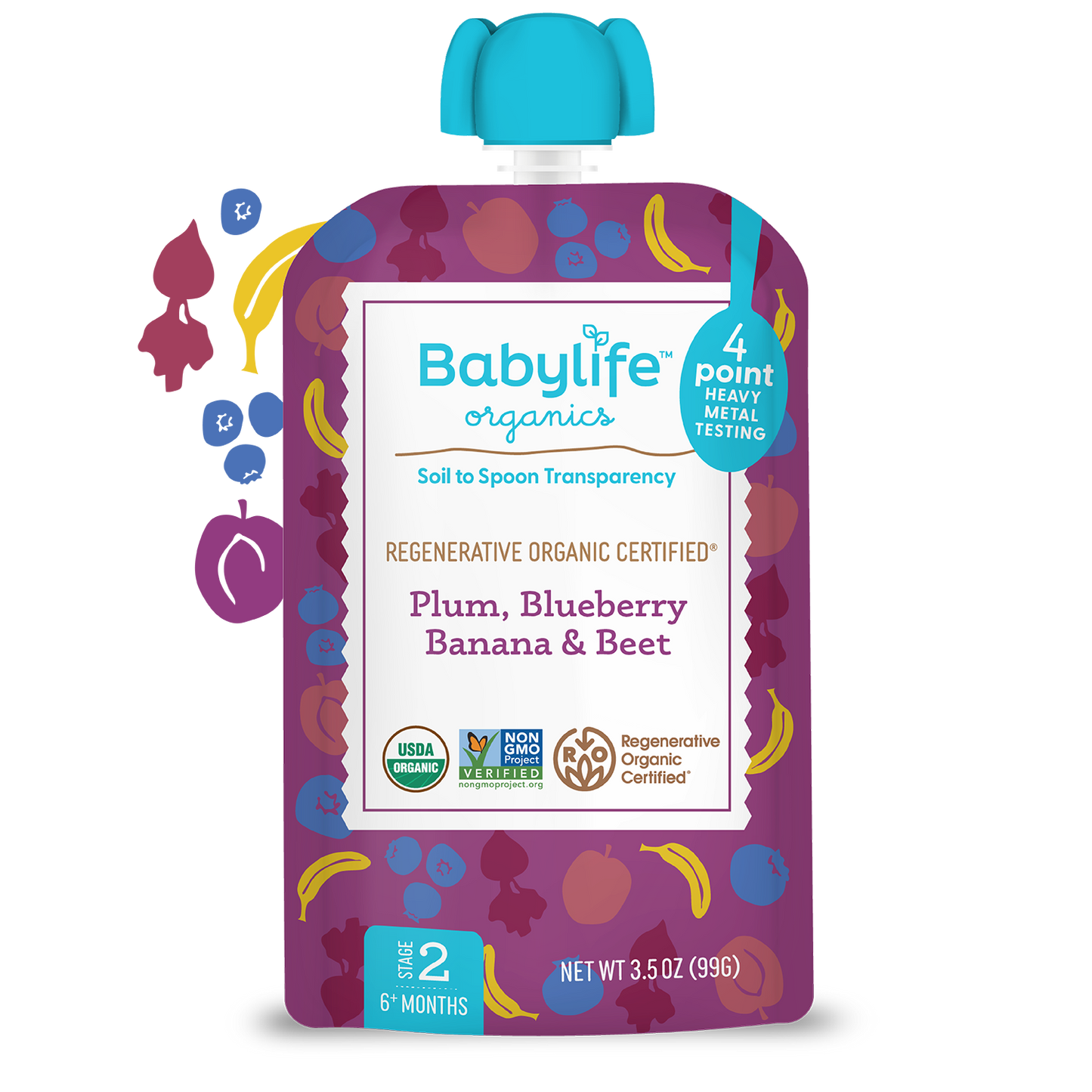 Plum, Blueberry, Banana & Beet