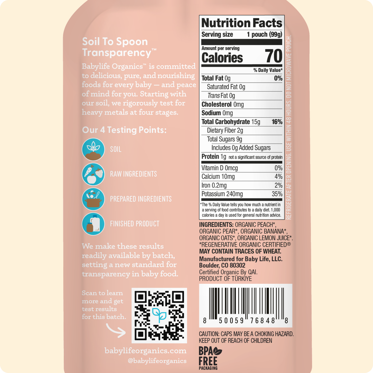 Strawberry, Peach, Banana & Oat