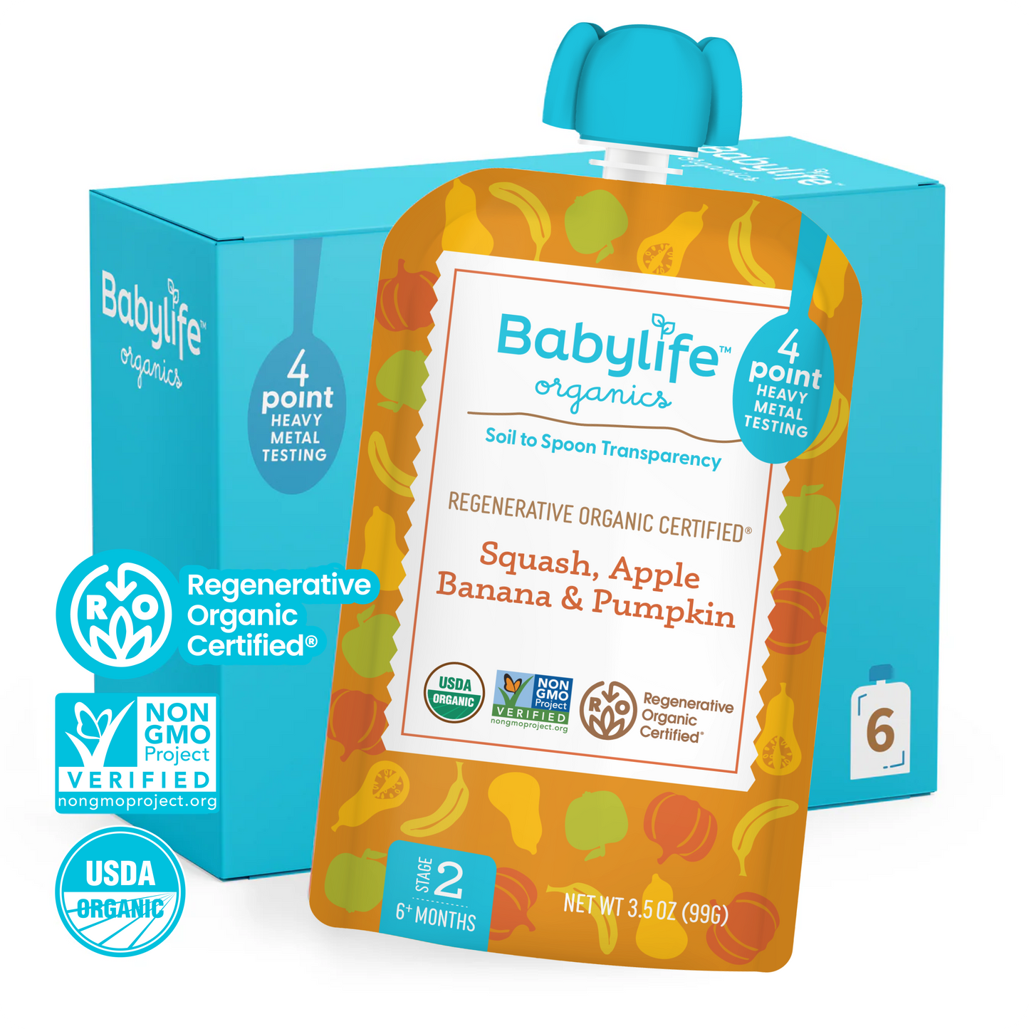 Squash, Apple, Banana & Pumpkin