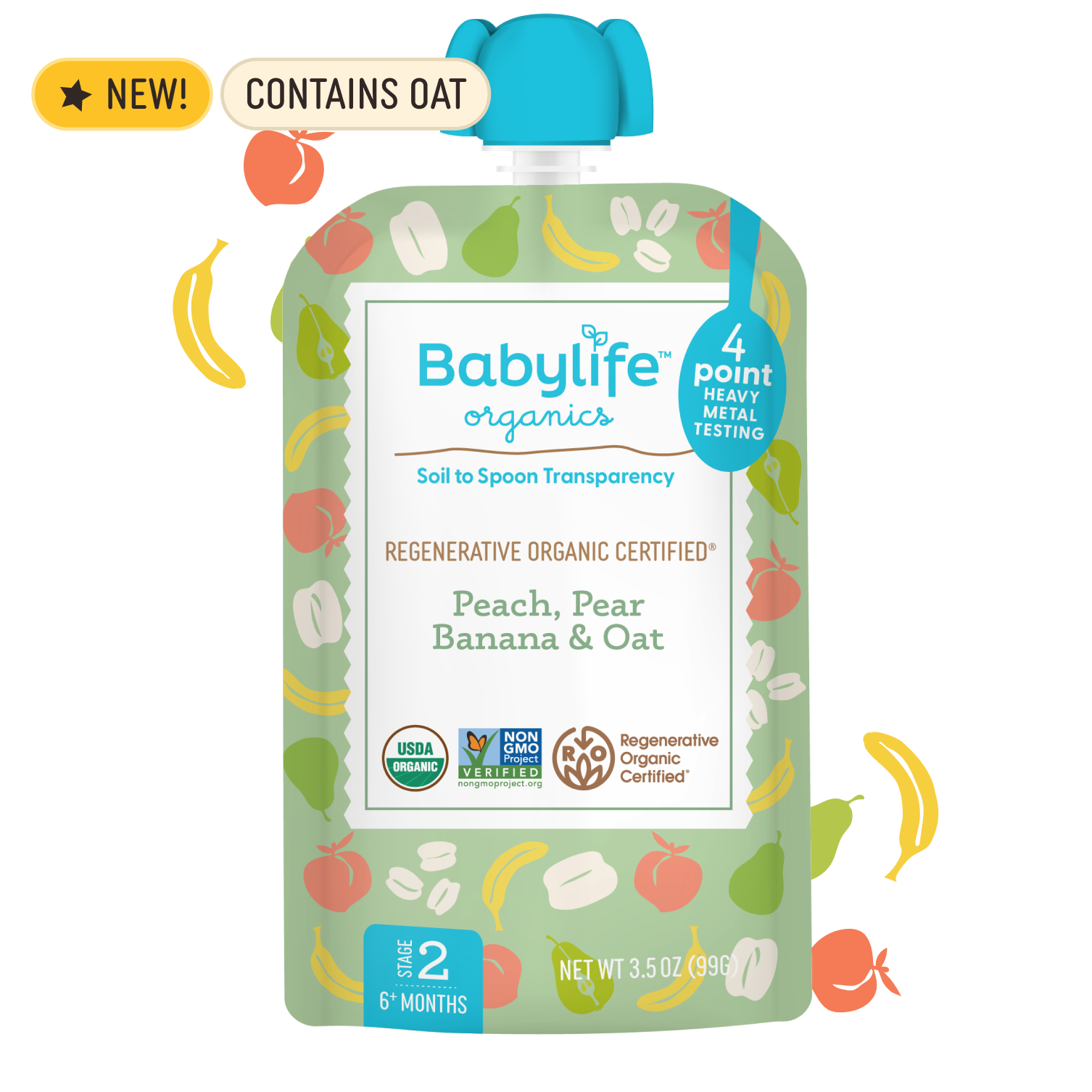 Peach, Pear, Banana & Oat