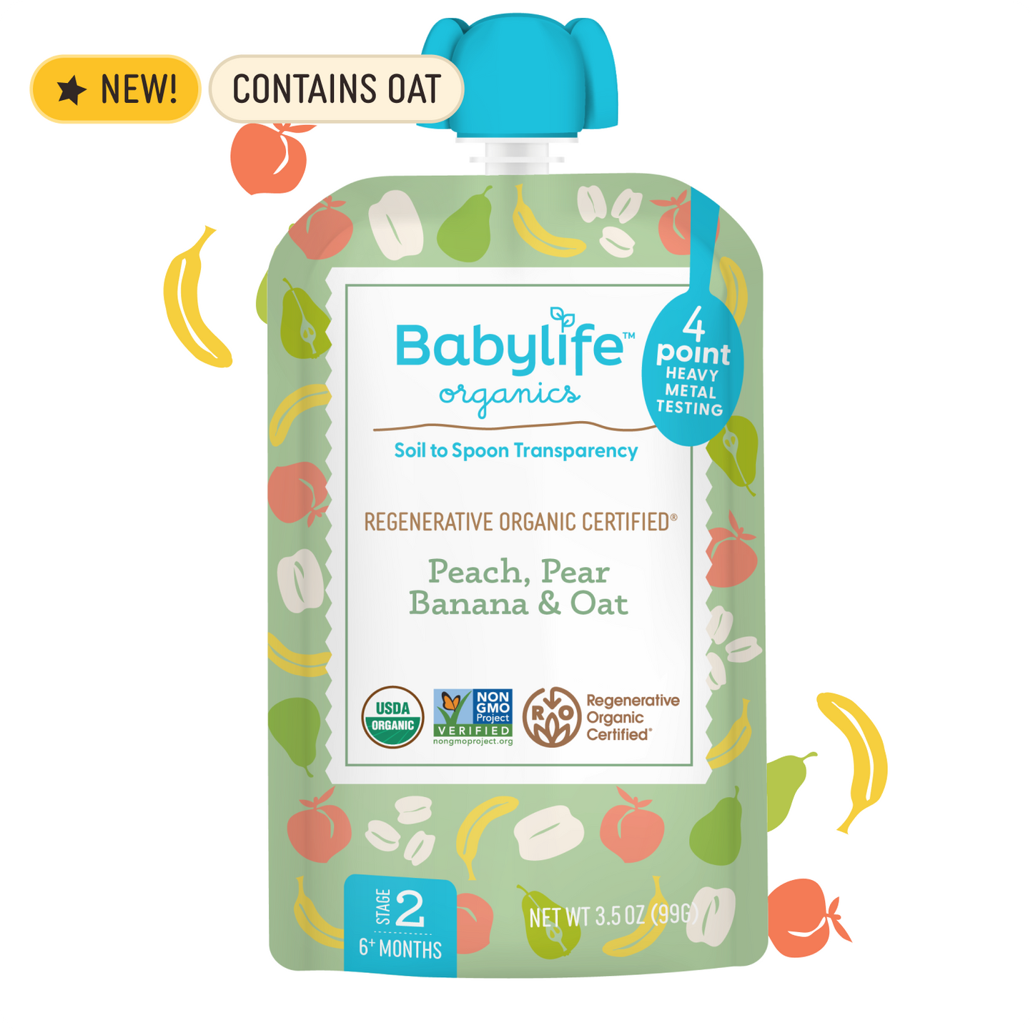 Peach, Pear, Banana & Oat