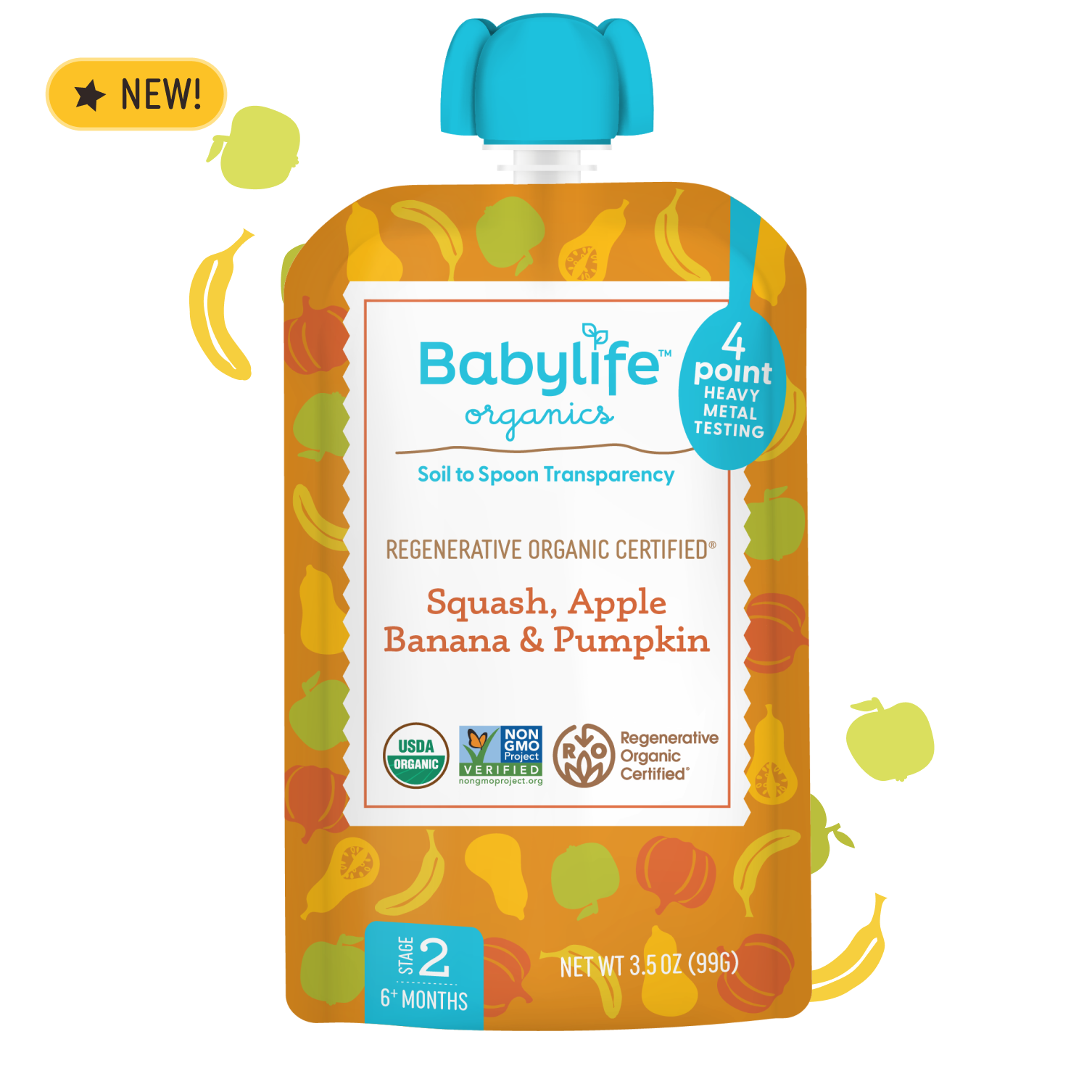 Squash, Apple, Banana & Pumpkin