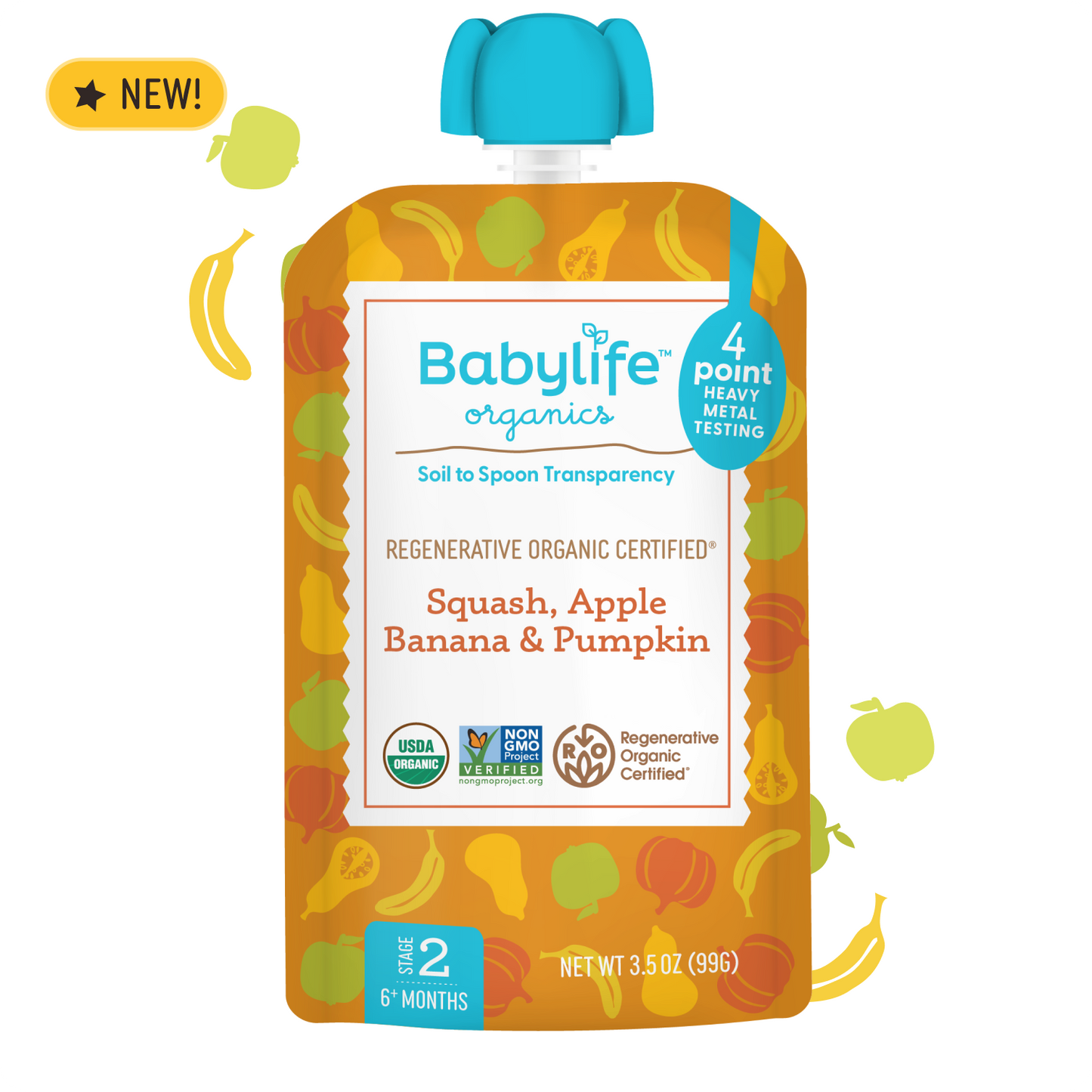 Squash, Apple, Banana & Pumpkin