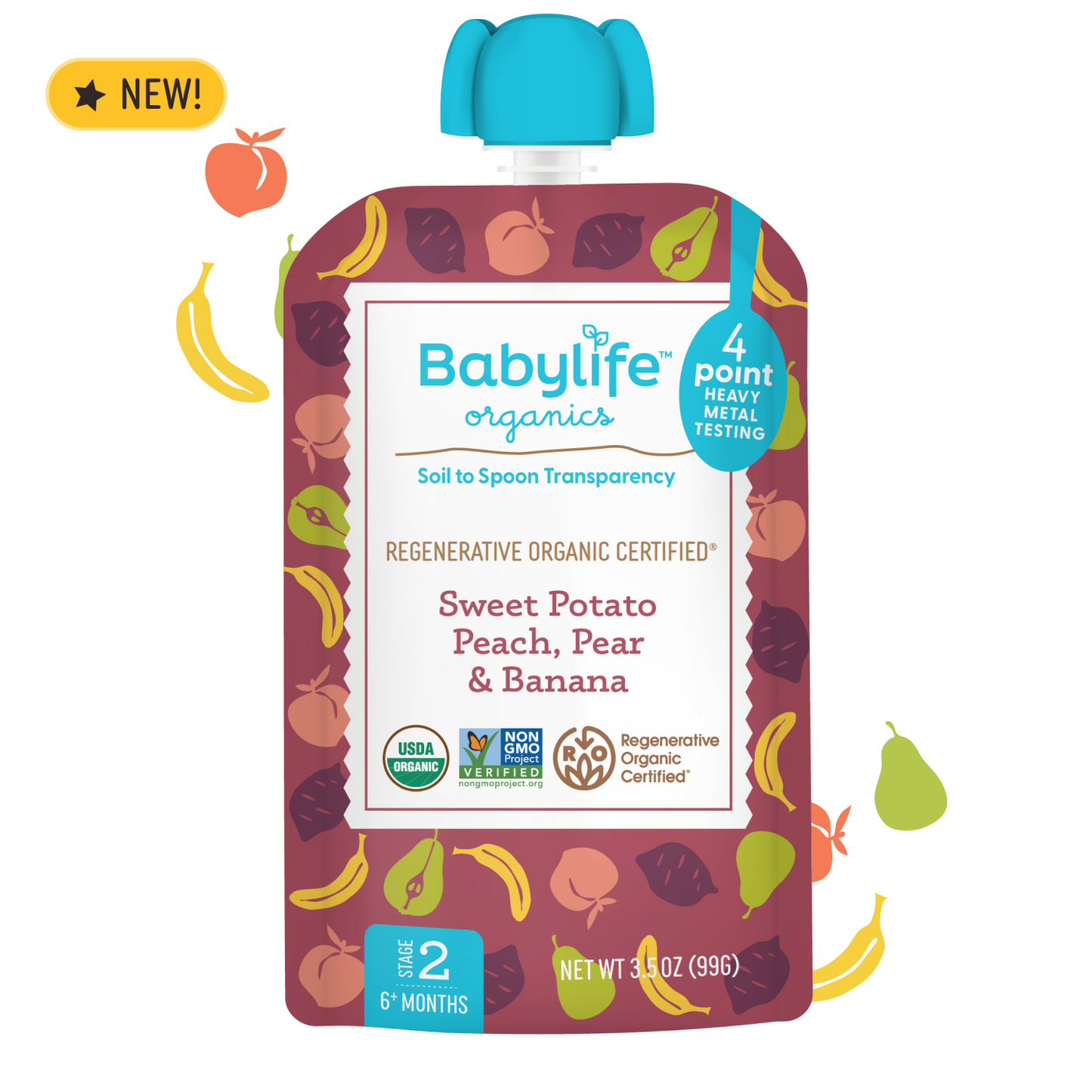 Sweet Potato, Peach, Pear & Banana