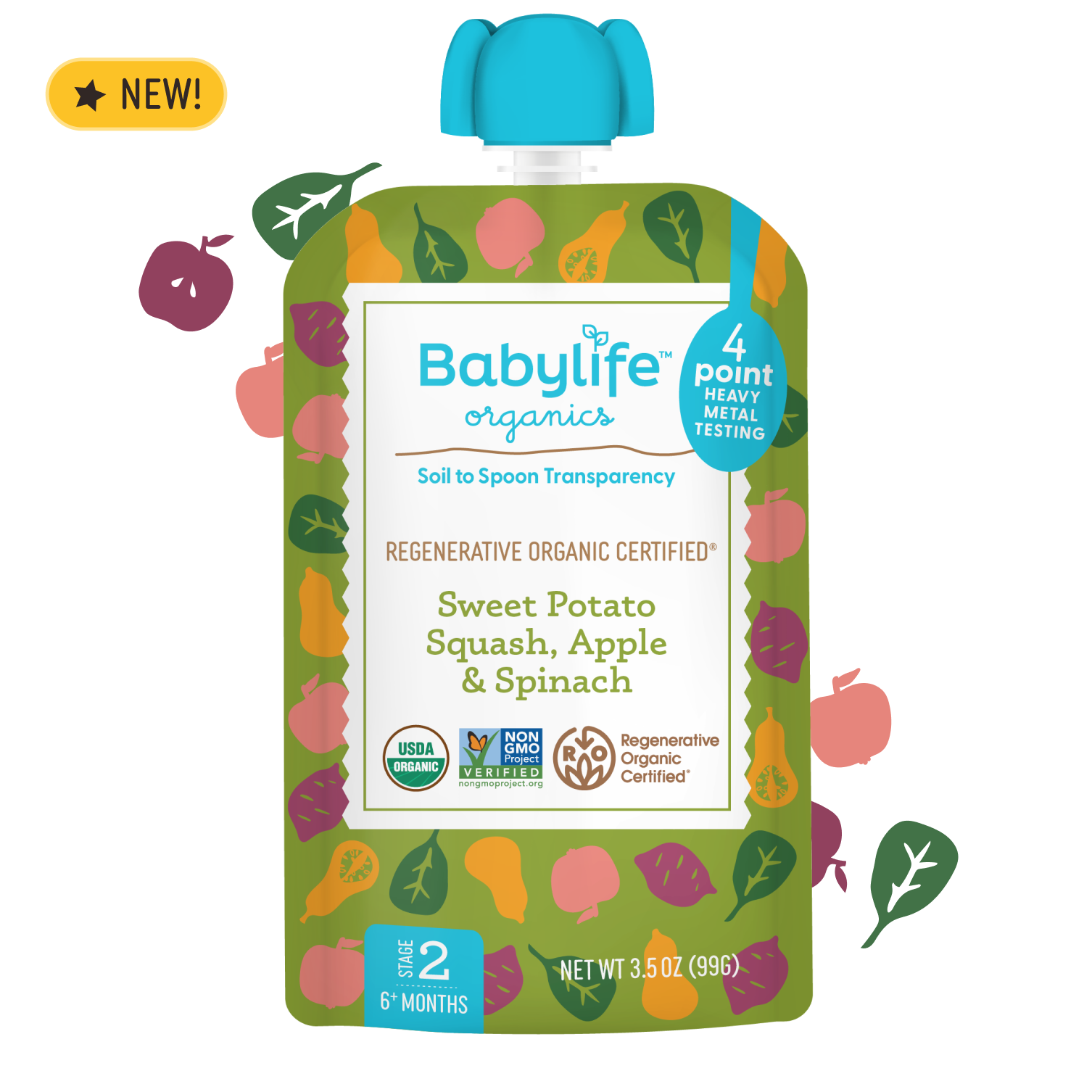 Sweet Potato, Squash, Apple & Spinach