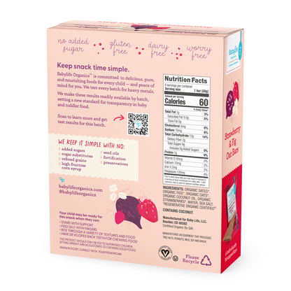 Strawberry Fig & Oat Snack Bars